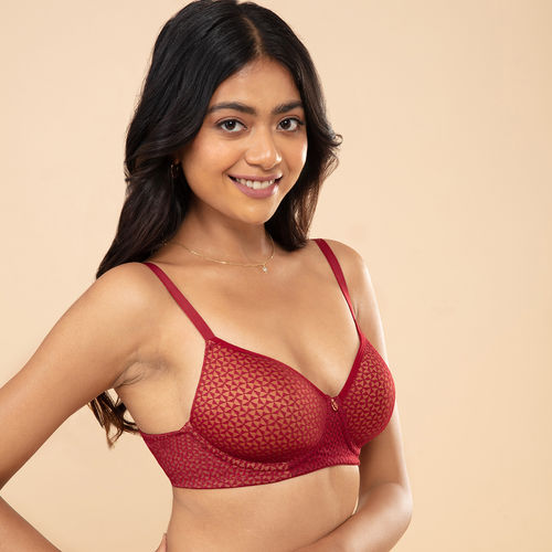Buy Bralux Lace Bralette for Women, Non Padded Bralette Bra Wirefree Full  Coverage Bralette 36 size, Red Online at Best Prices in India - JioMart.
