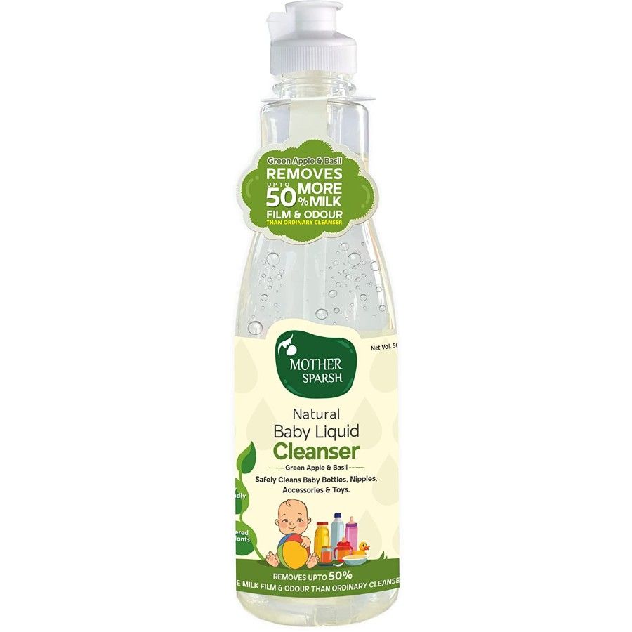 Mother Sparsh Natural Baby Liquid Bottle & Accessories Cleanser (Powered By Plants)