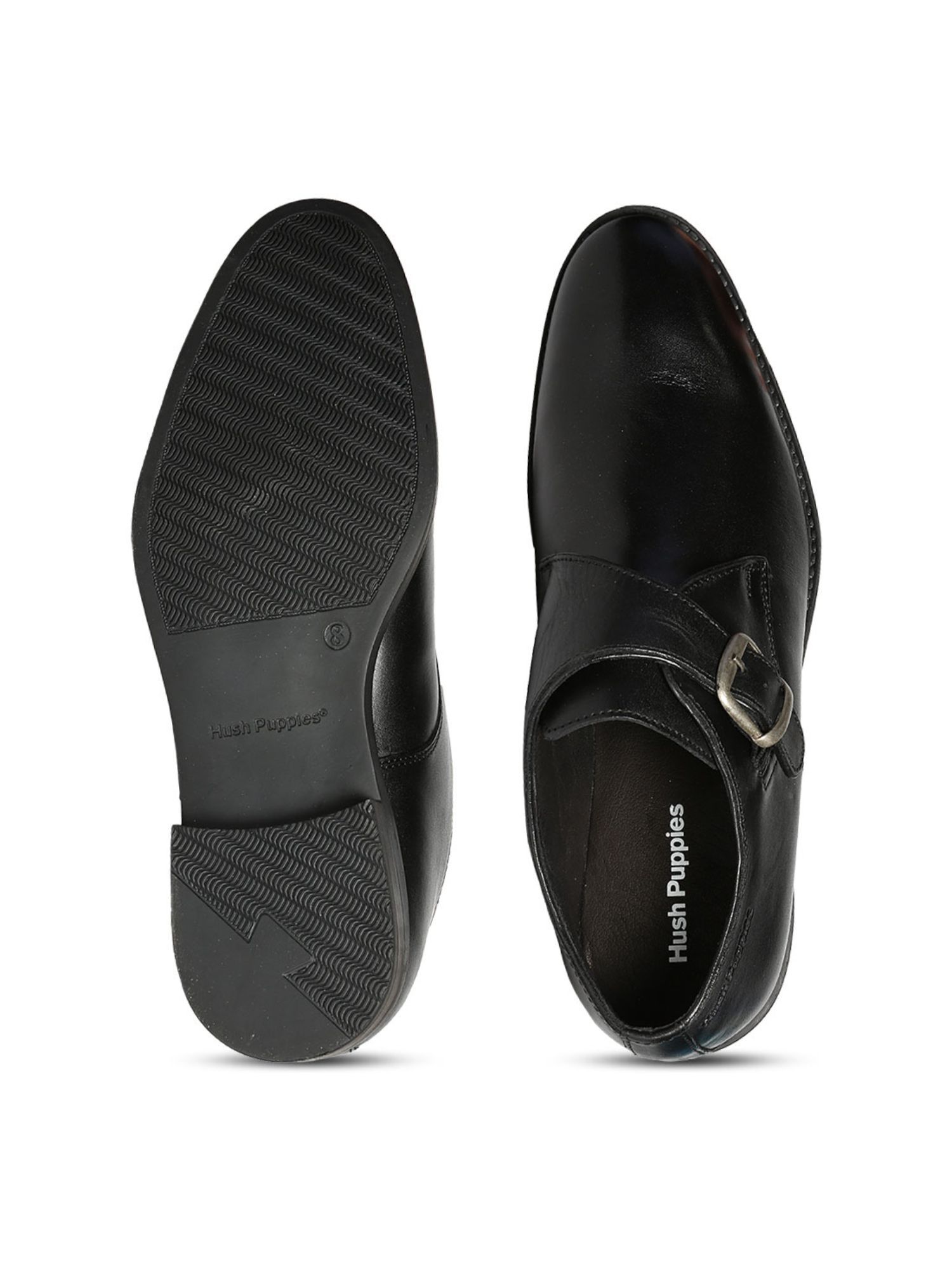 Buy Hush Puppies Mens Black Buckle Formal Monk Straps Online