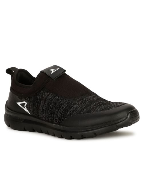 Buy Power Mens Black Slip On Running Shoes Online