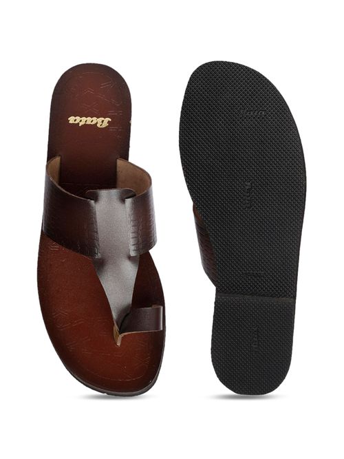 Buy Bata Mens Brown Slip On Casual Sandals Online
