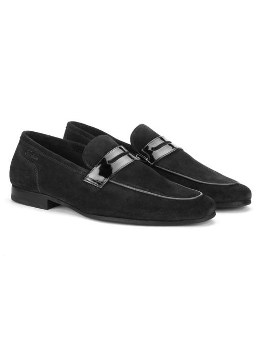 Buy Florsheim Wesley Florsheim Men Black Suede Slip-on  display picture 1