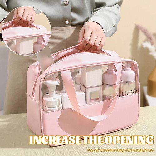 Eudora Hanging Travel Toiletry Bag - Pink, Waterproof Organizer With Multiple Pockets