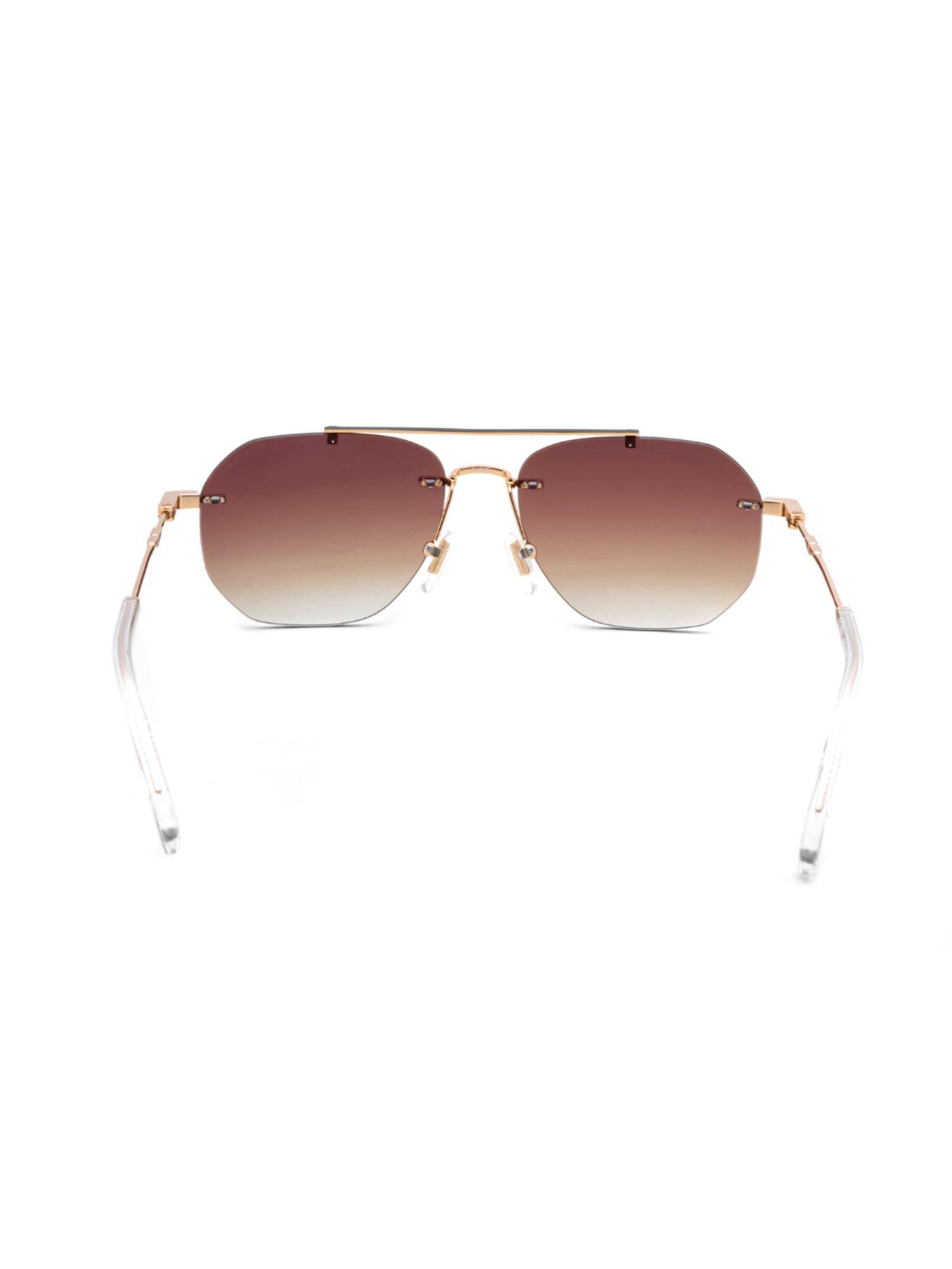 Police Rimless Frame Buy Police Men Rimless Metal Pilot Brown Lens Sunglasses (54) Online