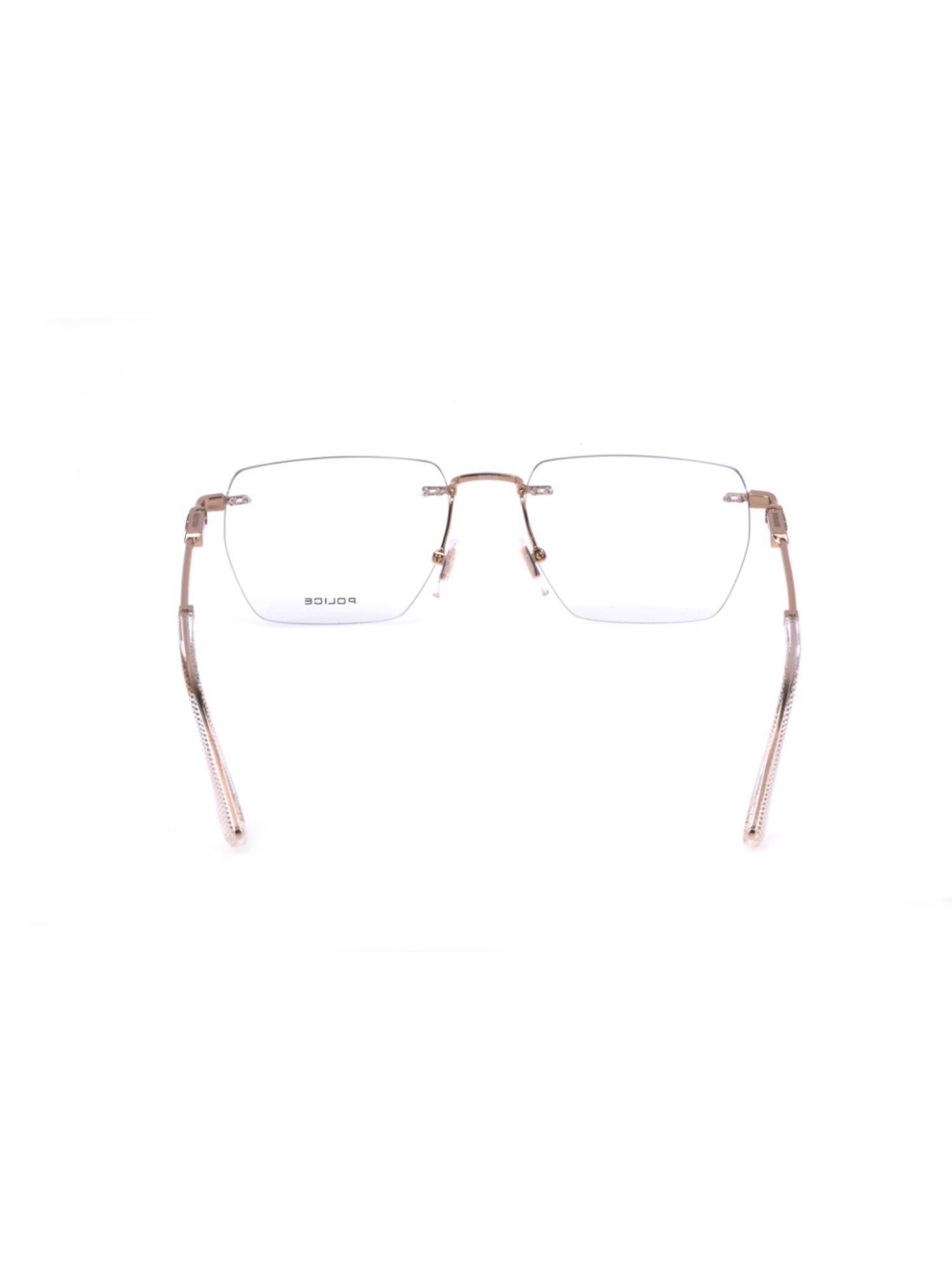 Police Rimless Frame Buy Police Men Rimless Metal Square Rose Gold Eyeglass Frame (53) Online