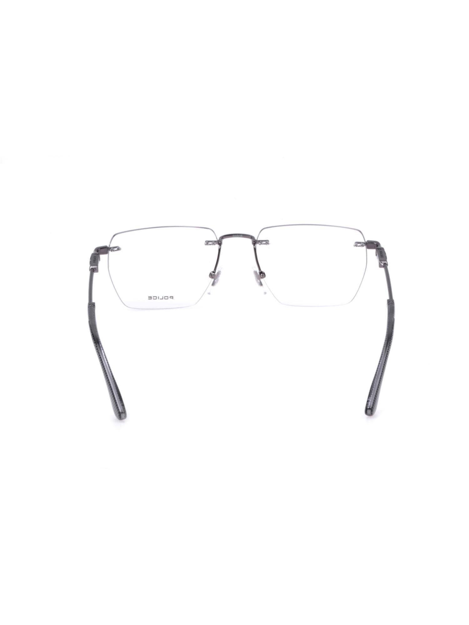 Police Rimless Frame Buy Police Men Rimless Metal Square Grey Eyeglass Frame (53) Online