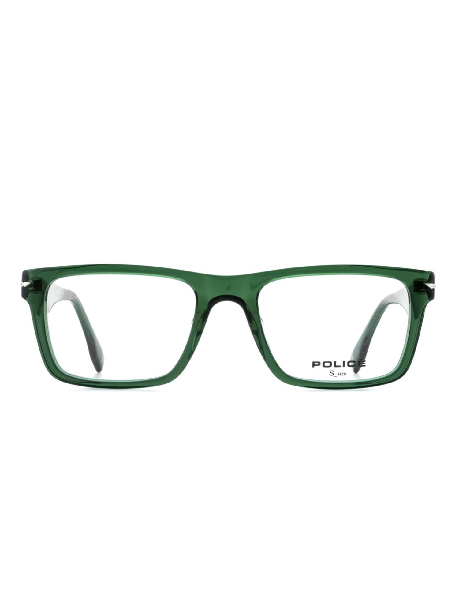 Police Men Full Rim Acetate Rectangle Green Eyeglass Frame (52)