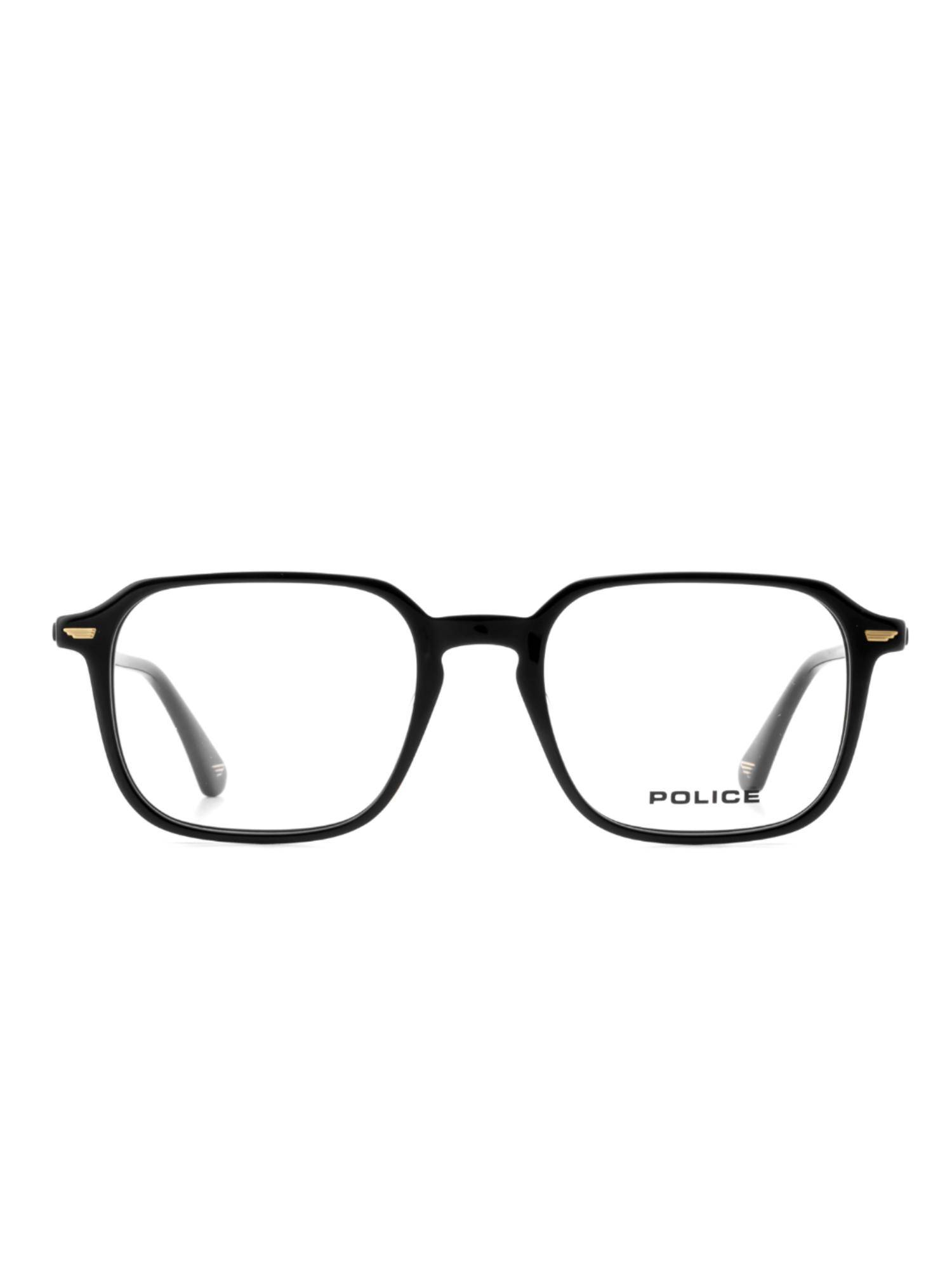 Police Men Full Rim Acetate Square Black Eyeglass Frame (51)