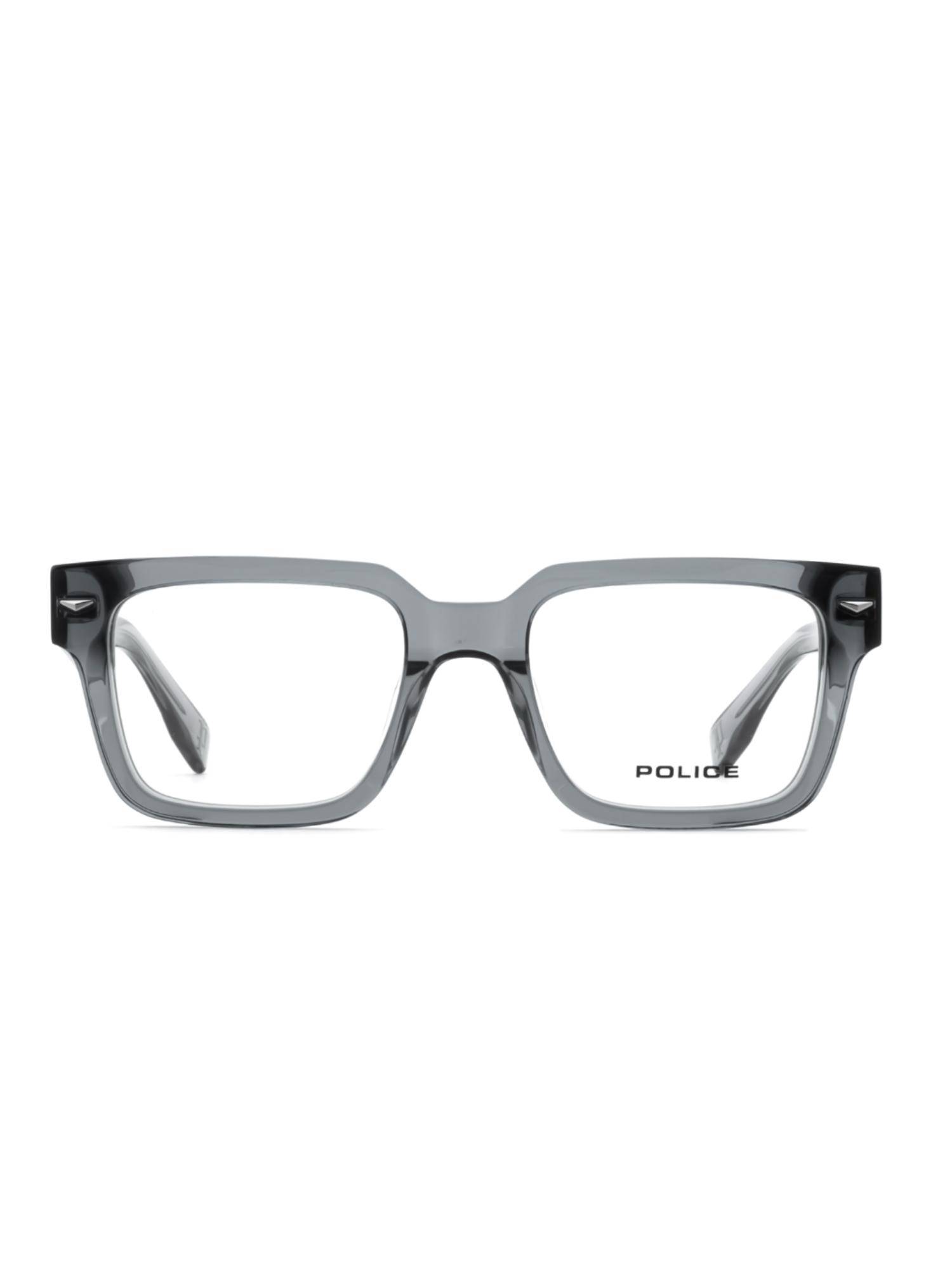 Police Men Full Rim Acetate Square Grey Eyeglass Frame (53)