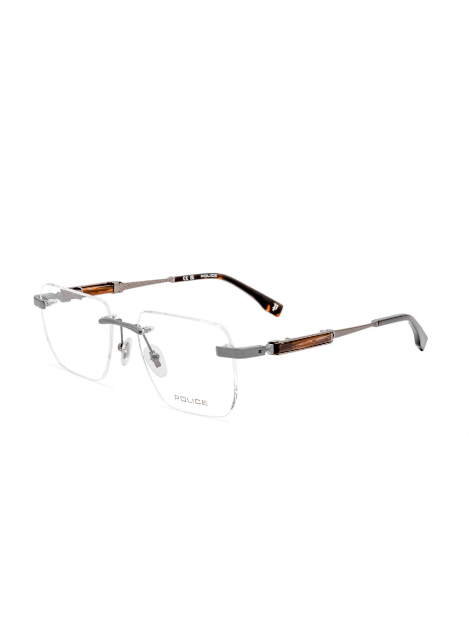 Police Rimless Frame Buy Police Men Rimless Metal Square Grey Eyeglass Frame (53) Online