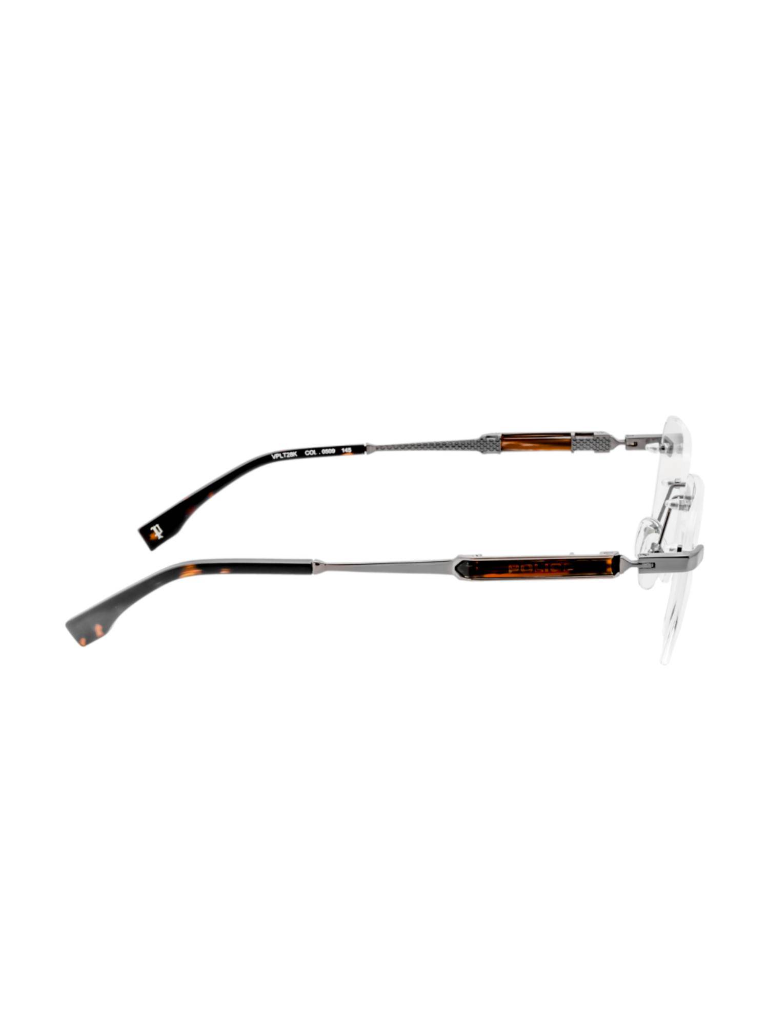 Police Rimless Frame Buy Police Men Rimless Metal Square Grey Eyeglass Frame (53) Online