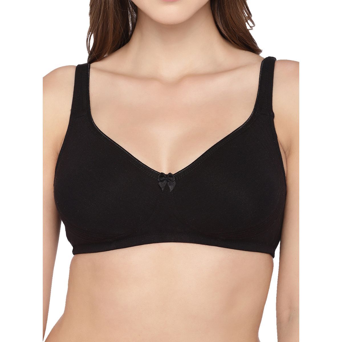 Buy Inner Sense Organic Cotton Antimicrobial Seamless Side Support Bras Pack Of 3 Black Online 