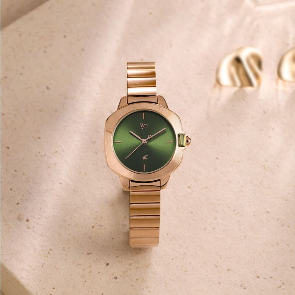 Buy Fastrack Women Green Vyb Seeker Quartz Analog Metal Strap