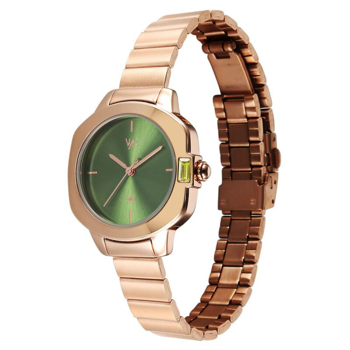 Buy Fastrack Women Green Vyb Seeker Quartz Analog Metal Strap