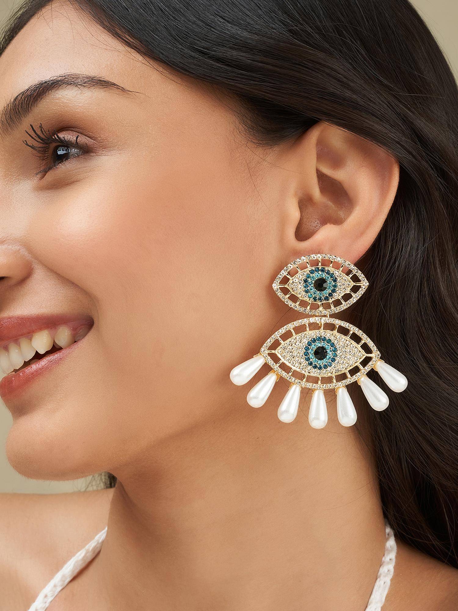 Joker & Witch Women Shield Evil Eye Drop Earrings