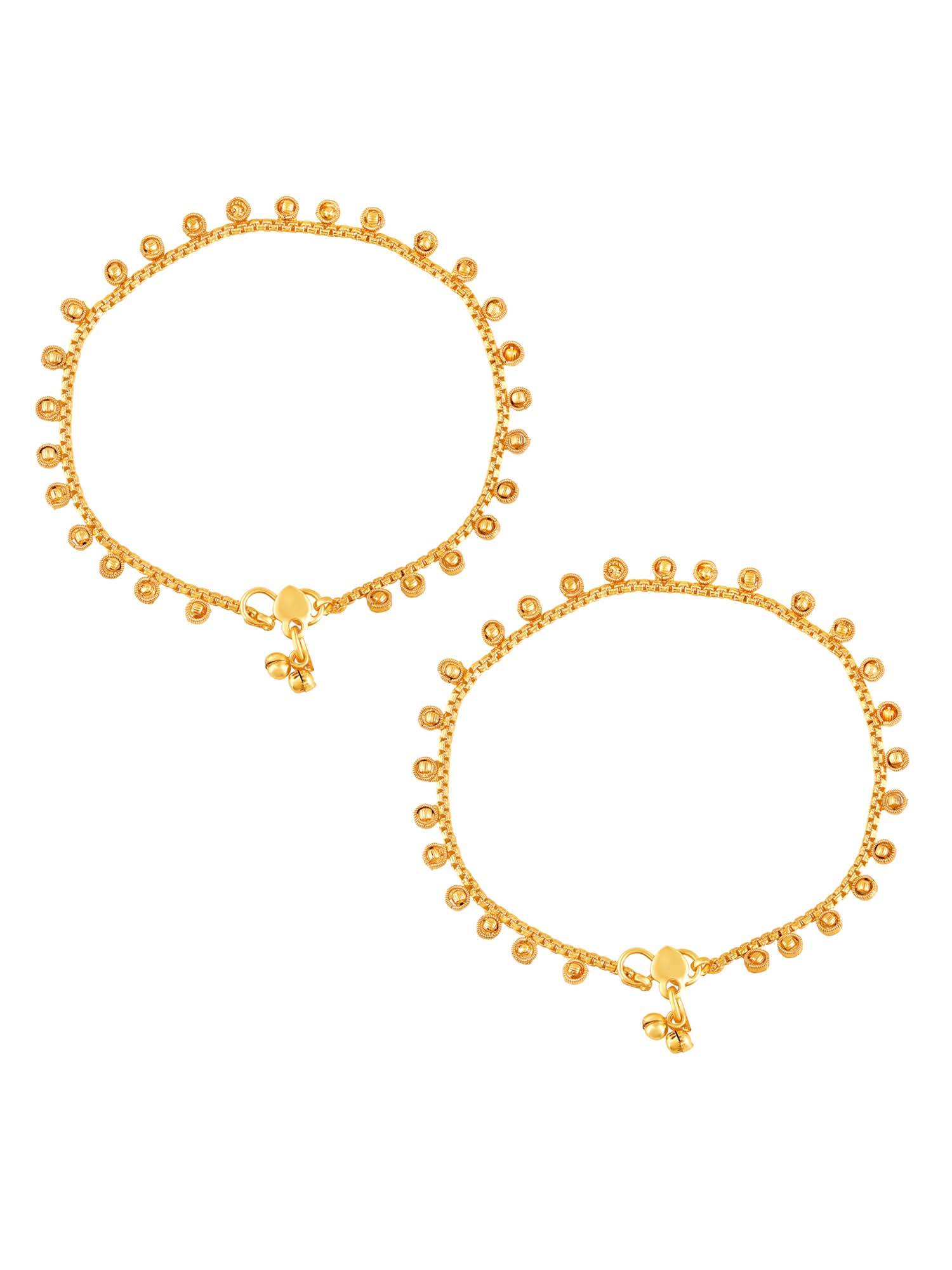 Peora Women Gold Plated Stylish Fancy Anklet
