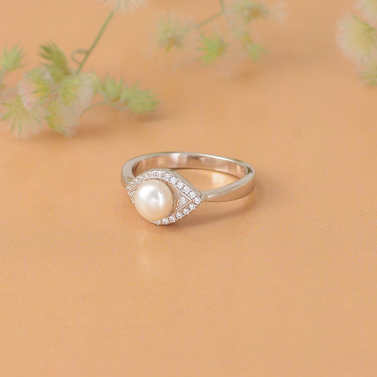 Elegant Women Cubic Zirconia Silver Jewelry Pearl Ring Wedding Gift  Size6-10 | eBay