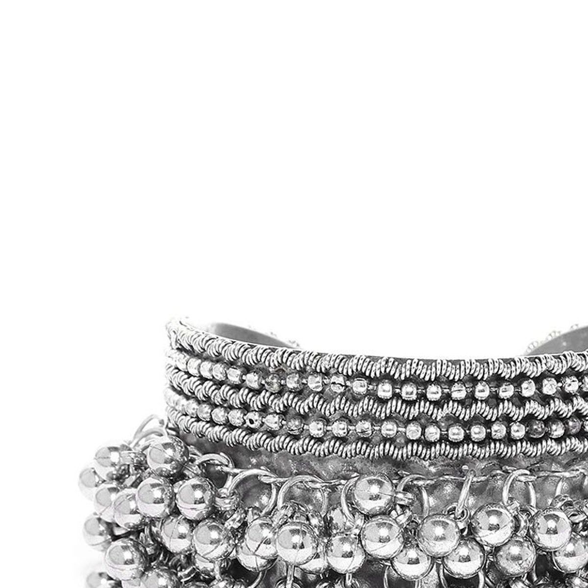 Crunchy Fashion Oxidised German Silver Cuff Bracelet Buy Crunchy