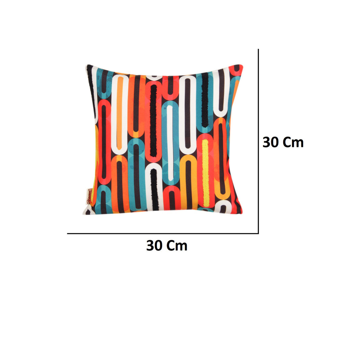 Sivya by Home Multicolor Geometric Square Small Cushion Cover 12X12