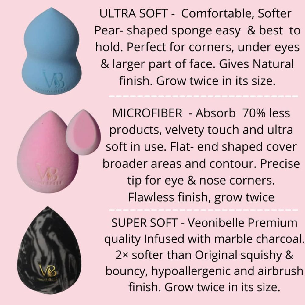 Veoni Belle Blue Beauty Blender Super Soft Latex Free Buy Veoni