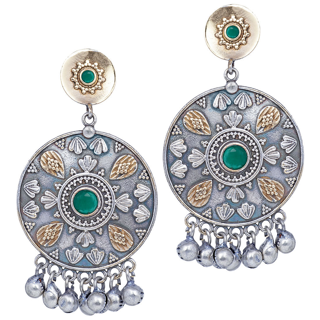 Mehrunnisa Afghani Tribal Oxidized Silver Jhumki Earrings For Girls  JWL1354  mehrunnisa