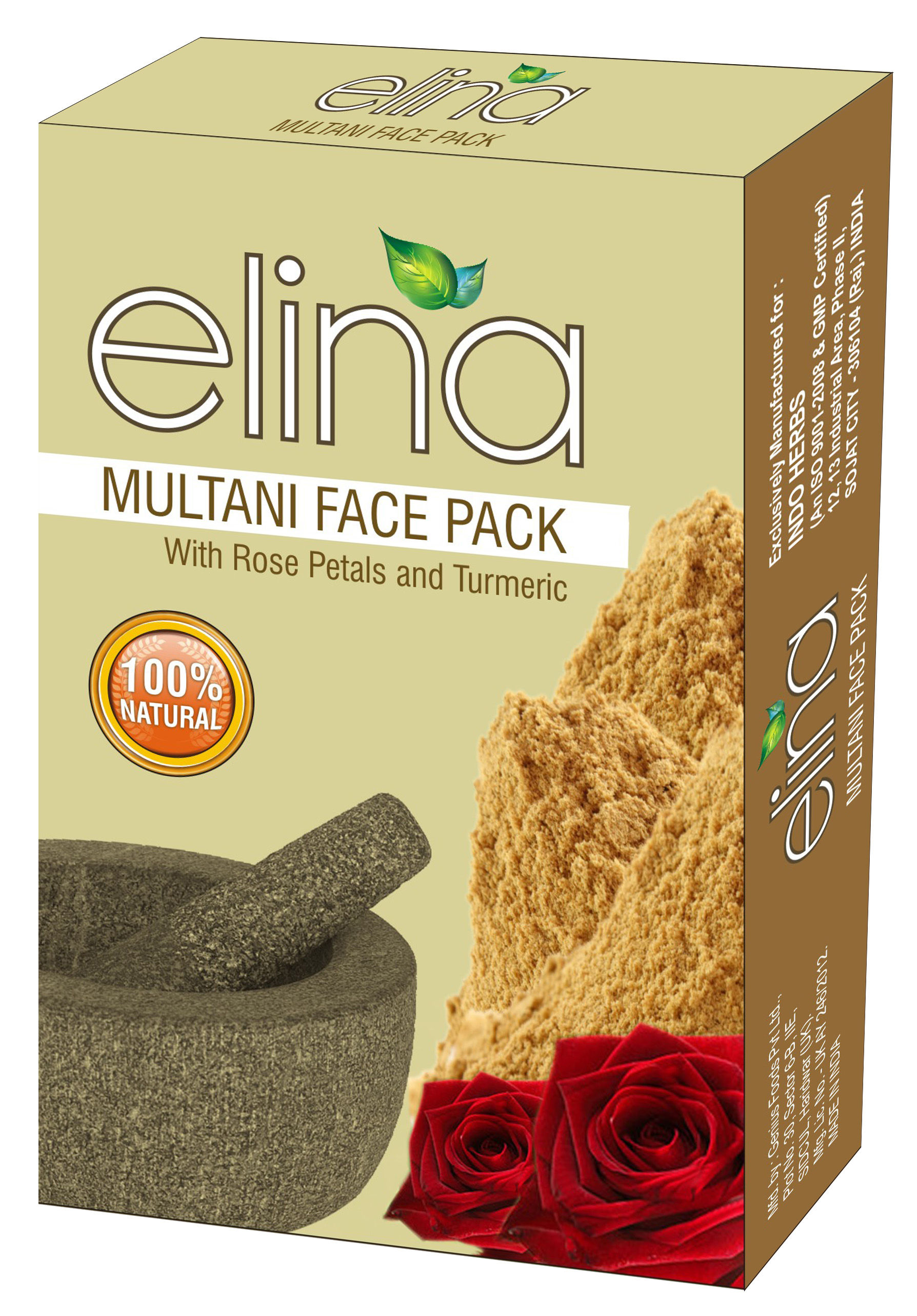 Elina Multani Mitti Face Pack For Skin Brightening
