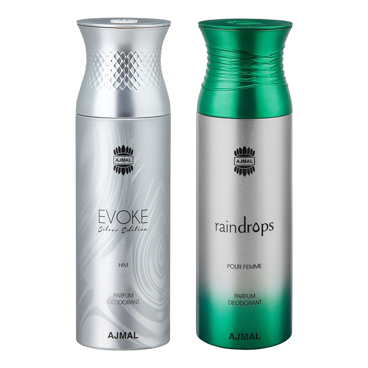 Buy Ajmal Evoke Silver Edition Raindrops Parfum Deodorant Pack