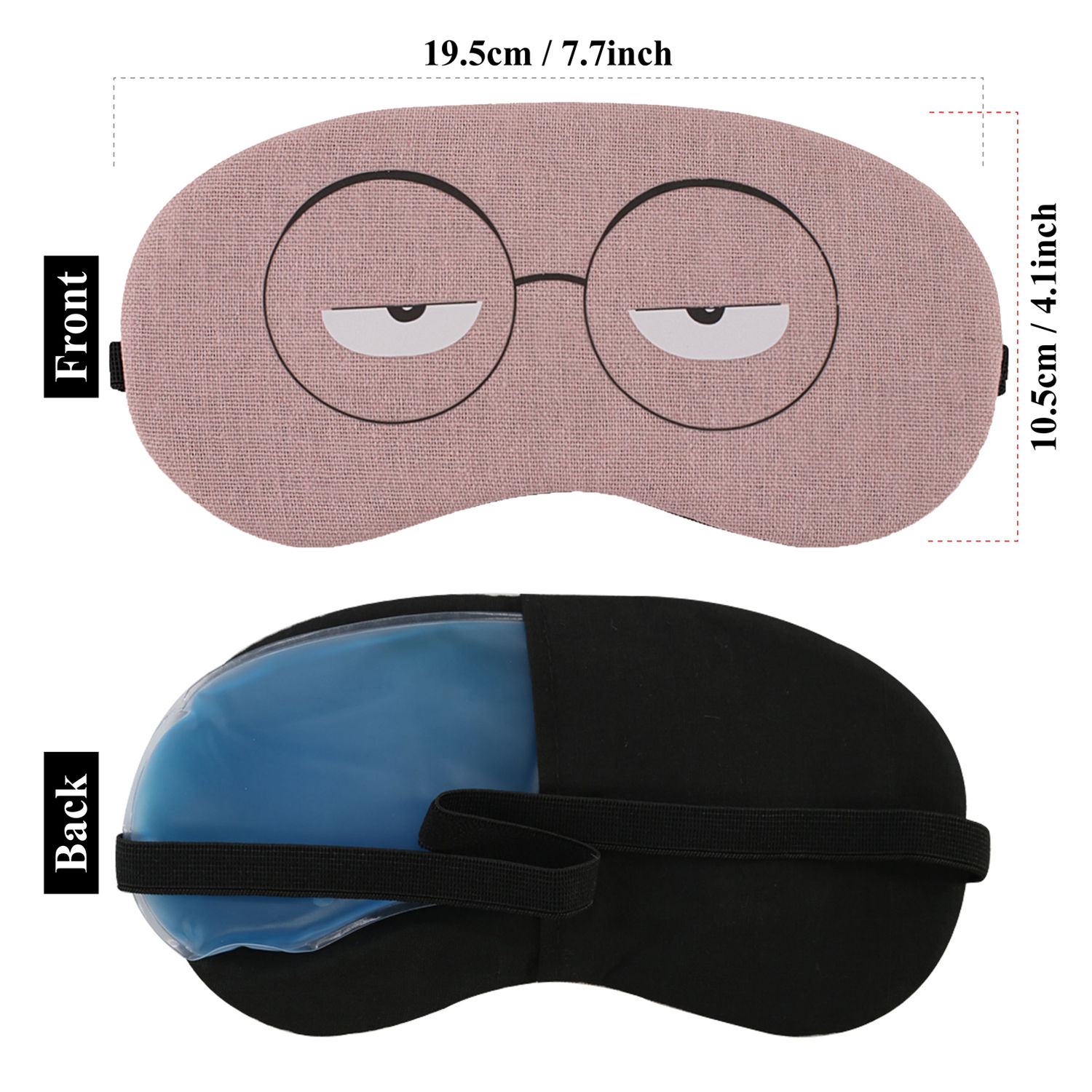 Visual Echoes Soft Cotton Sleep Eye Mask With Cooling Gel Inserts
