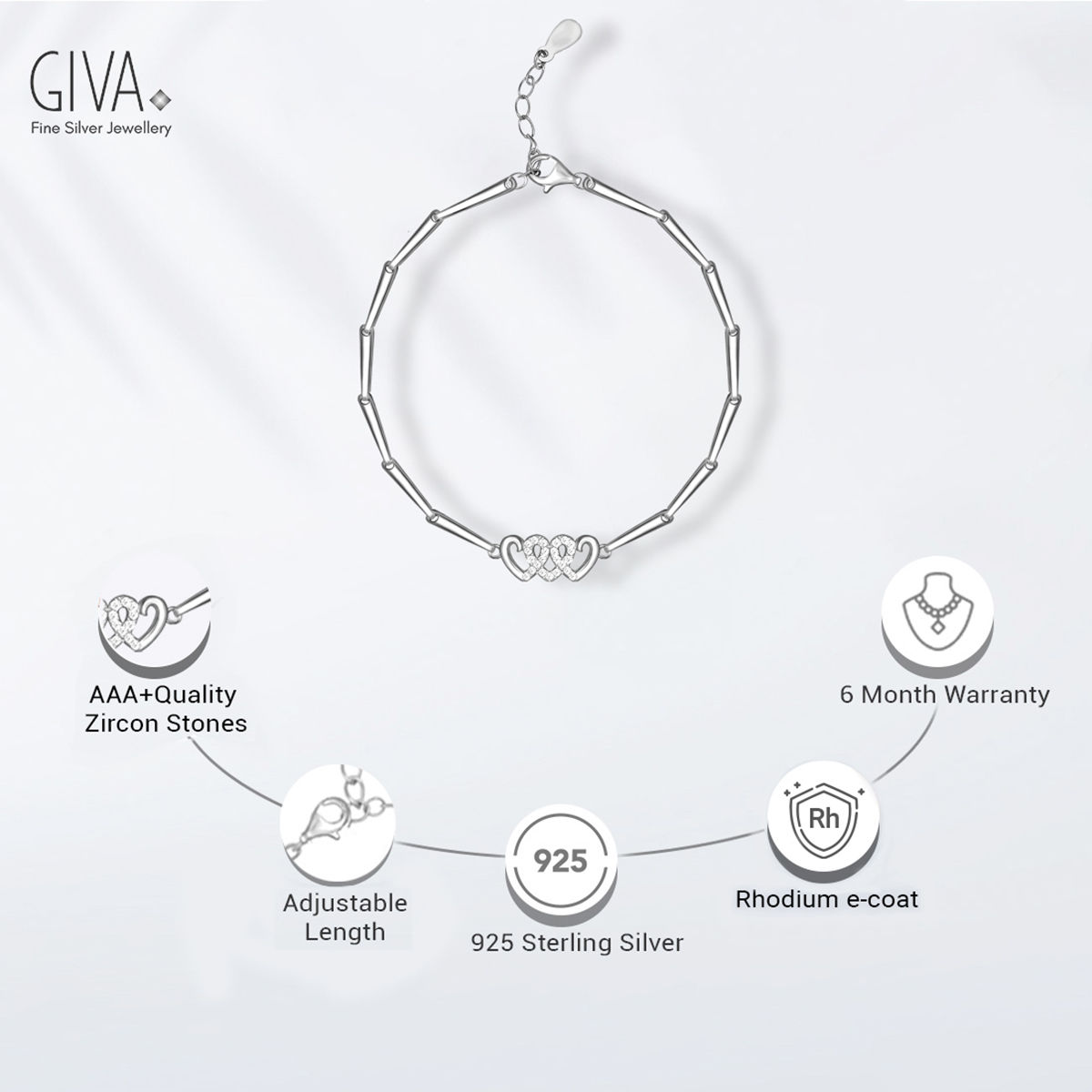 SILBERRY 925 Sterling Silver FineBeauty Bracelet For Womens And Girls Buy  SILBERRY 925 Sterling Silver FineBeauty Bracelet For Womens And Girls  Online at Best Price in India  Nykaa