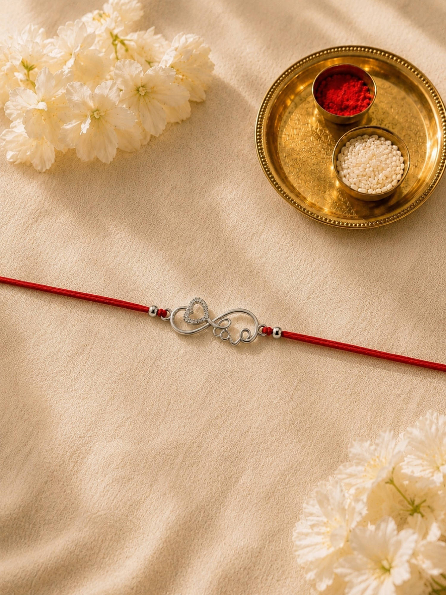 Axora Life 925 Sterling Silver Infinity Rakhi For Brother
