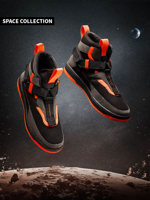 The Souled Store Original Space Edition Mars9182 Men Sneakers Black  Orange
