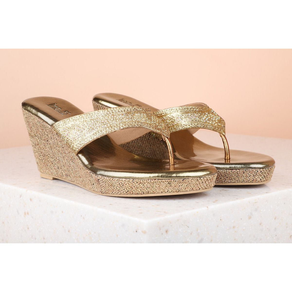 OTBT - STATUS in ROSE GOLD Wedge Sandals – shop.gottahavemypumps.com