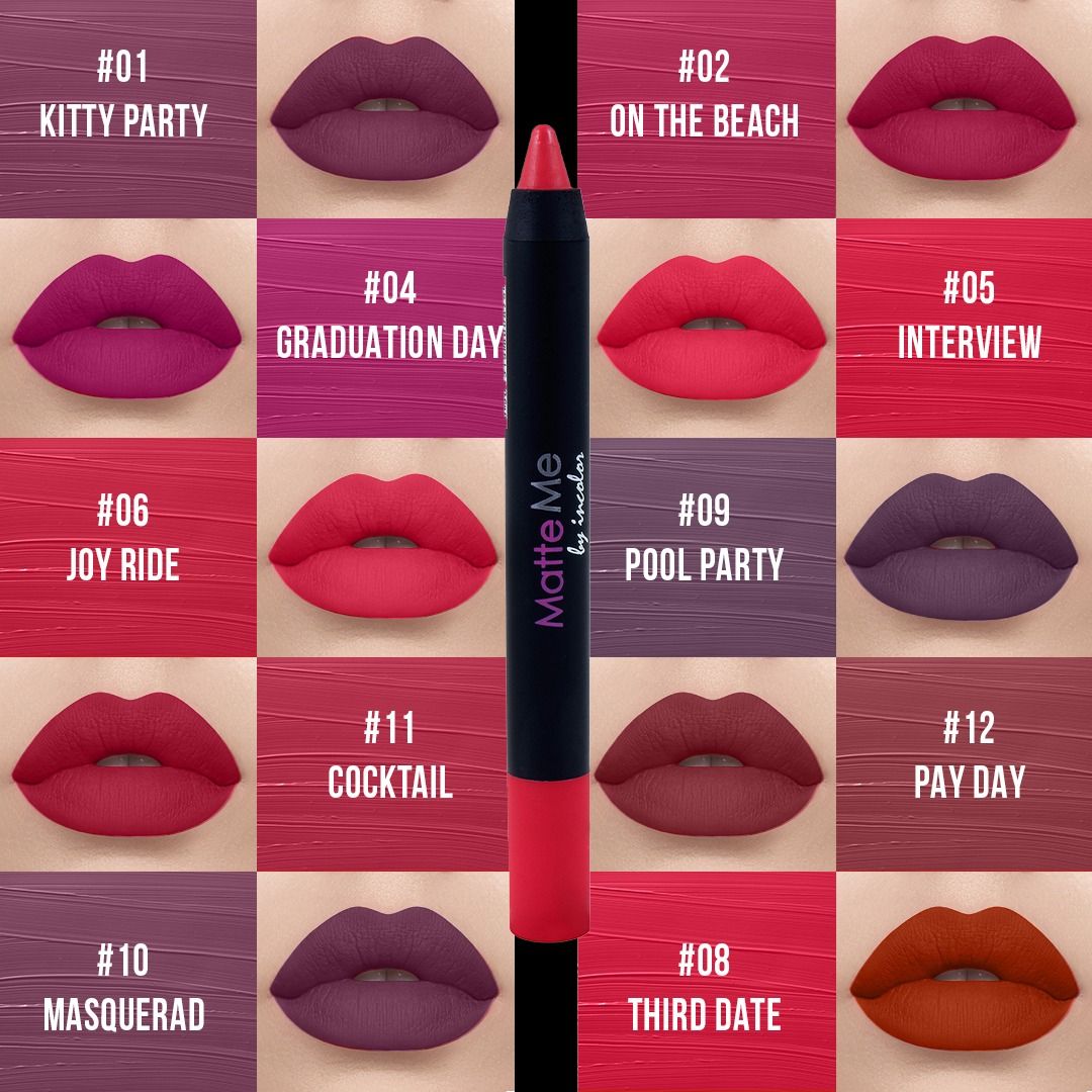 matte me by incolor crayon lipstick