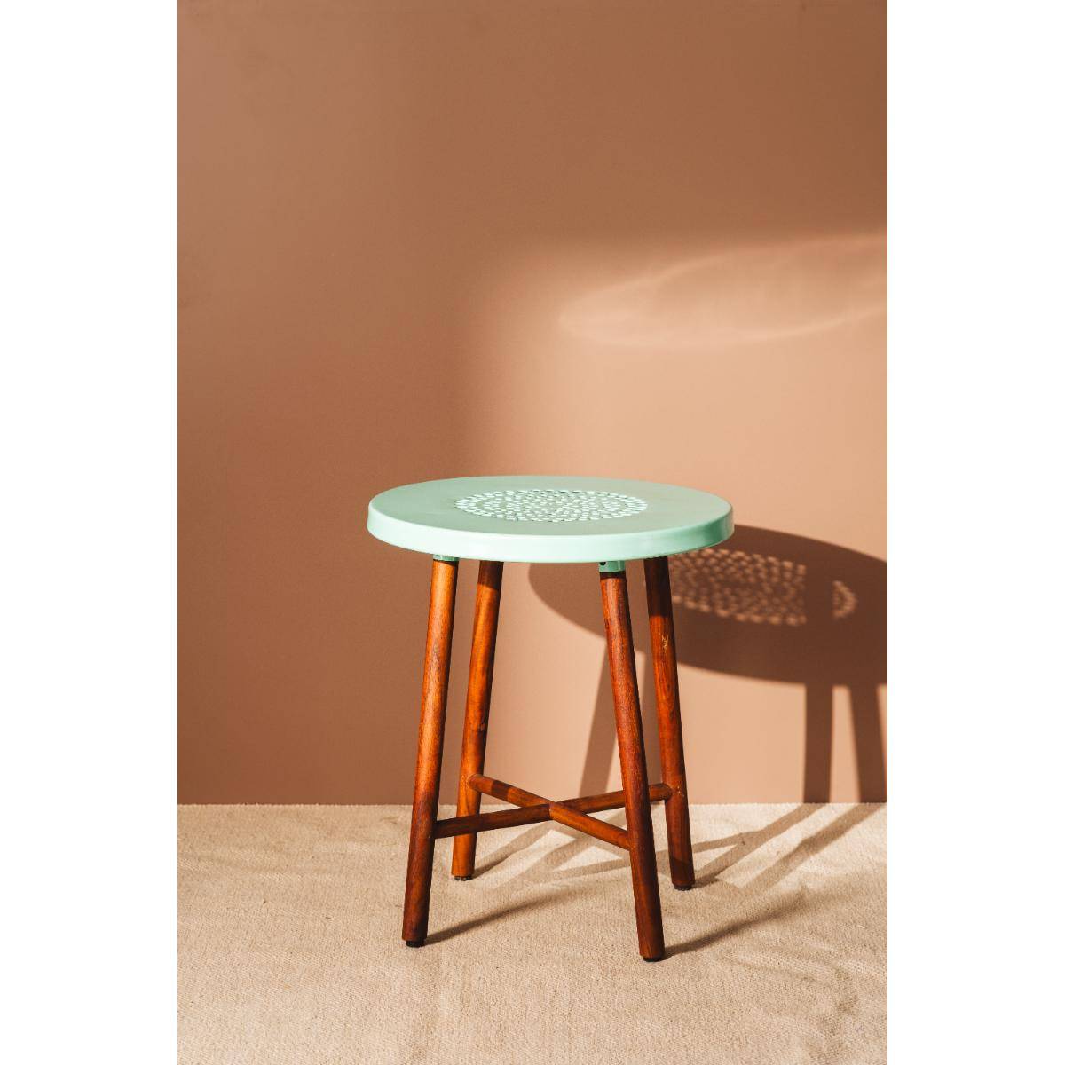 SG Home Teal Coffee Companion Stool Cum Side Table