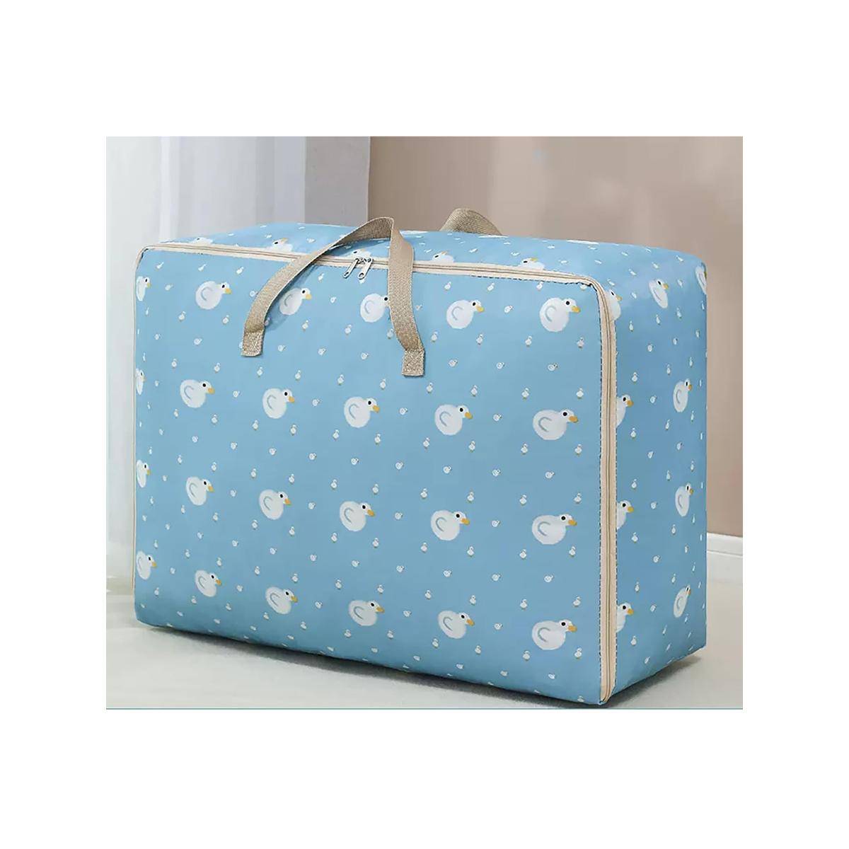 House of Quirk Blue Fabric Extra Large Oversized Handy Laundry Storage Bag