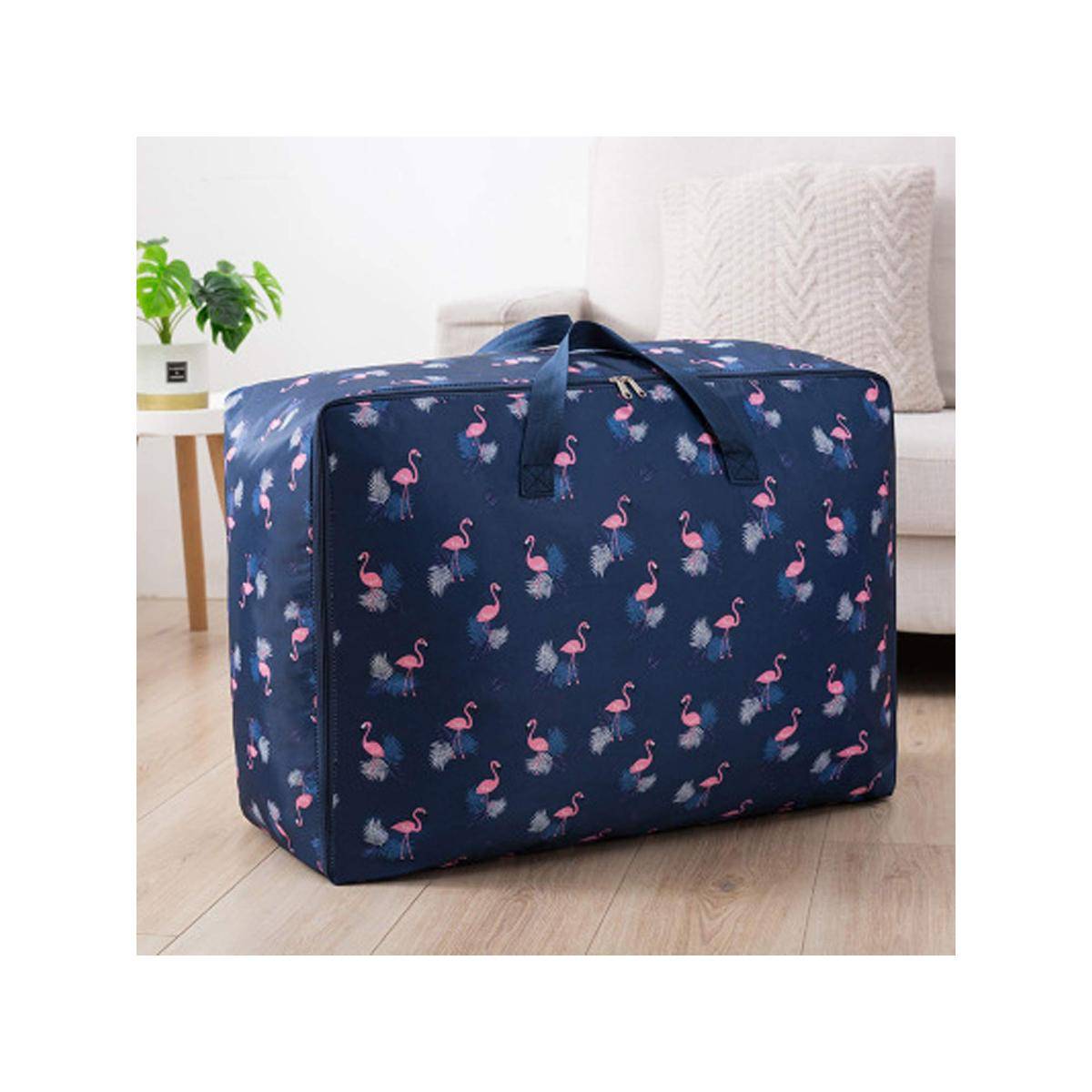 House of Quirk Navy Blue Fabric Extra Large Oversized Handy Laundry Storage Bag