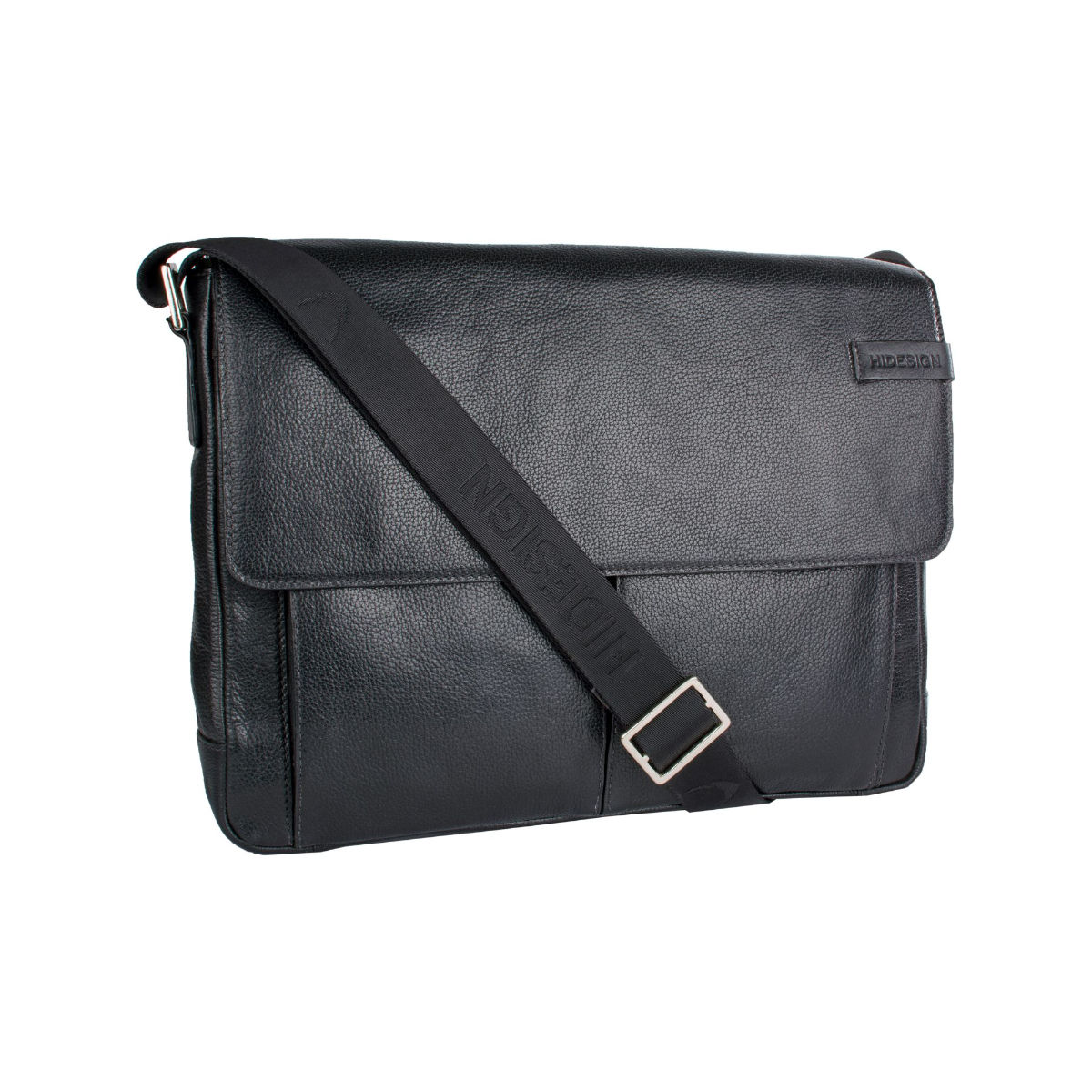Hidesign Black Travolta 01 New Sib Reg Splt Messenger Bag: Buy Hidesign ...