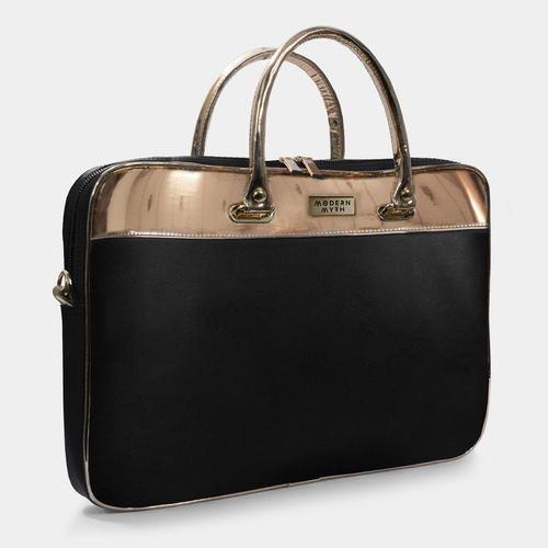 Modern Myth Gotta Clout Black Metallic Rosegold Laptop Sleeve Bag For Up  To 15