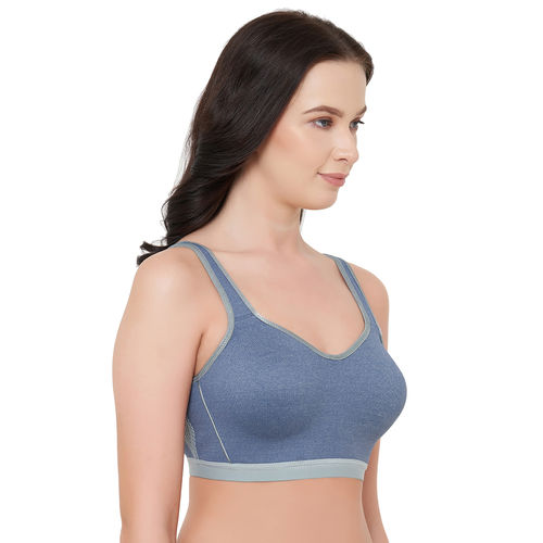Wacoal Sport Non-Padded Wired Full Coverage Full Support High Intensity  Sports Bra - Blue (36DD)