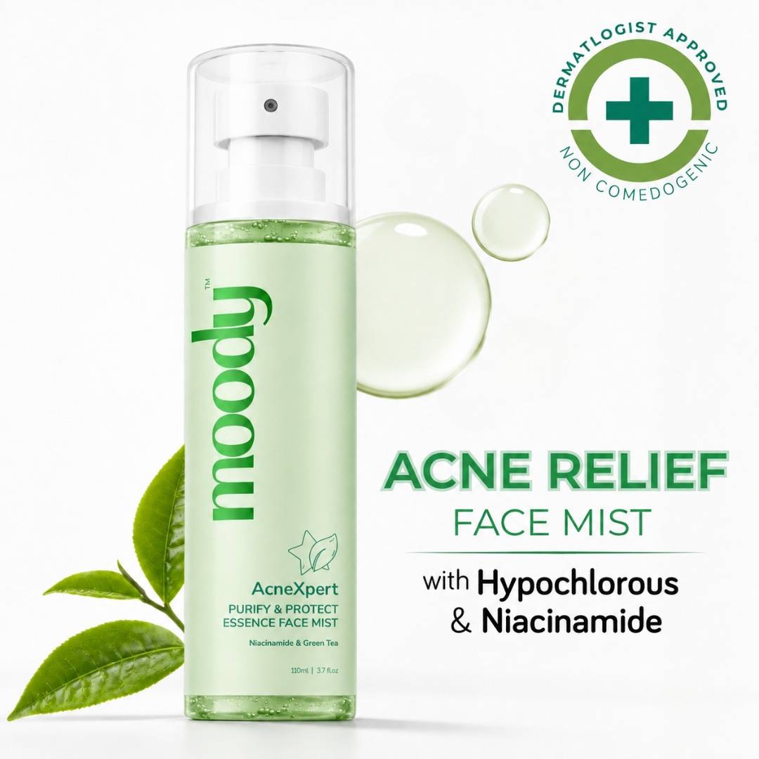 Moody Acnexpert Skin Clarifying Face Mist With Niacinamide & Green Tea - Face Toner For Oily Skin