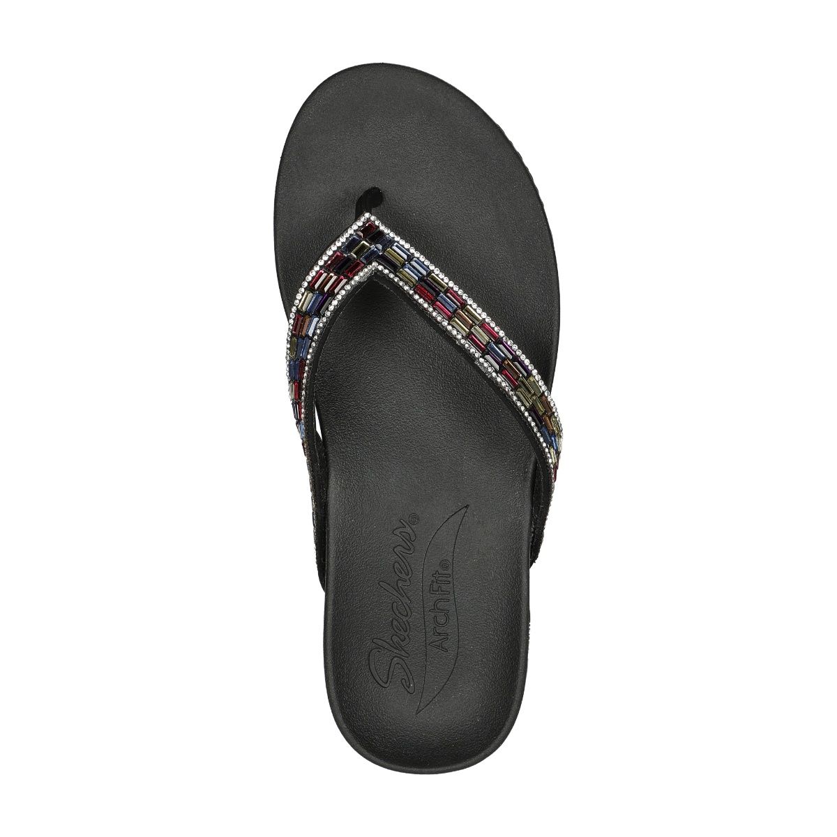 Skechers black discount flip flops uk