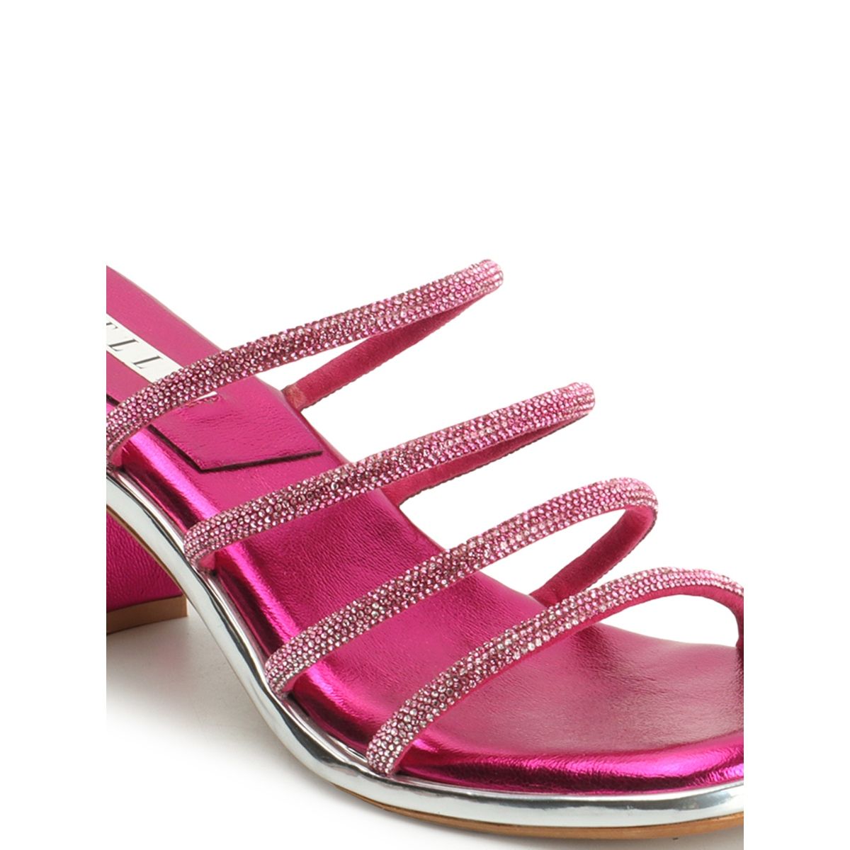 ASOS DESIGN Natalie strappy toe loop embellished sandals in pink | ASOS