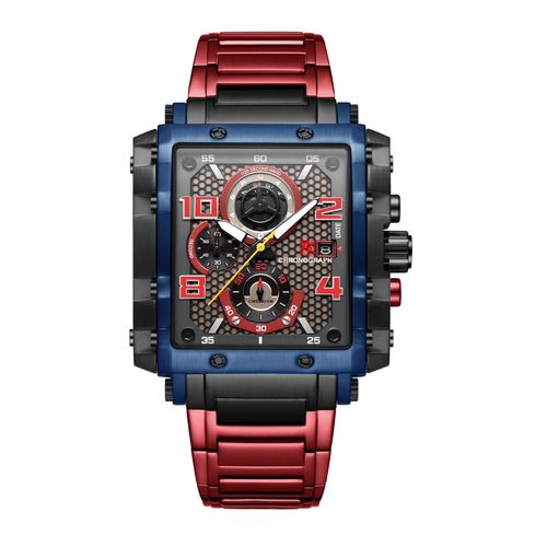 Jam Tangan Crownless Watch T5 H3802G-O Red Chronograph Watch (M)