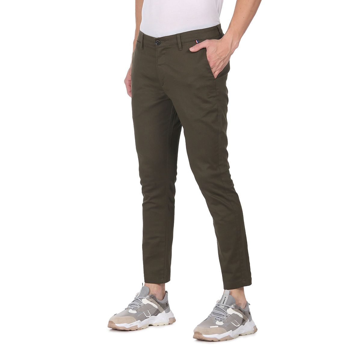 Buy US Polo Assn Mid Rise Solid Denver Trousers  NNNOWcom