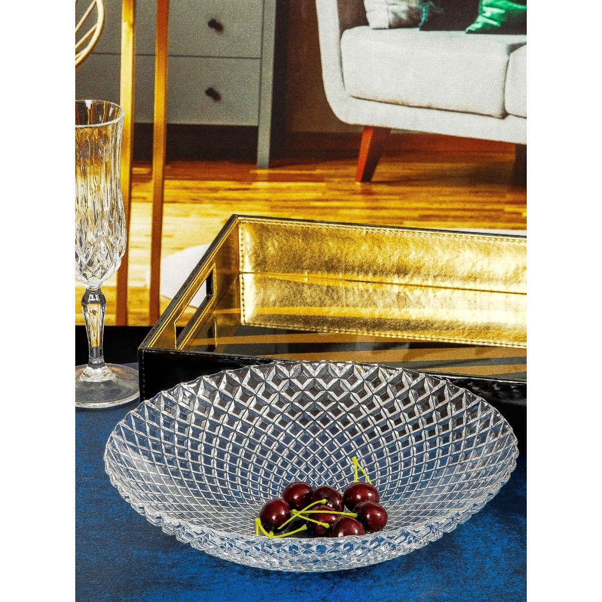Goodhomes Glass Fruit Bowl Set Of 2Pcs Buy Goodhomes Glass Fruit Bowl