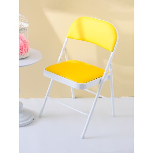 Buy Savya Home Folding Chair With Padded Seat and Backrest Yellow