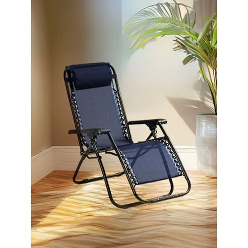 Buy Savya Home Folding Chair for Home Navy Blue Online