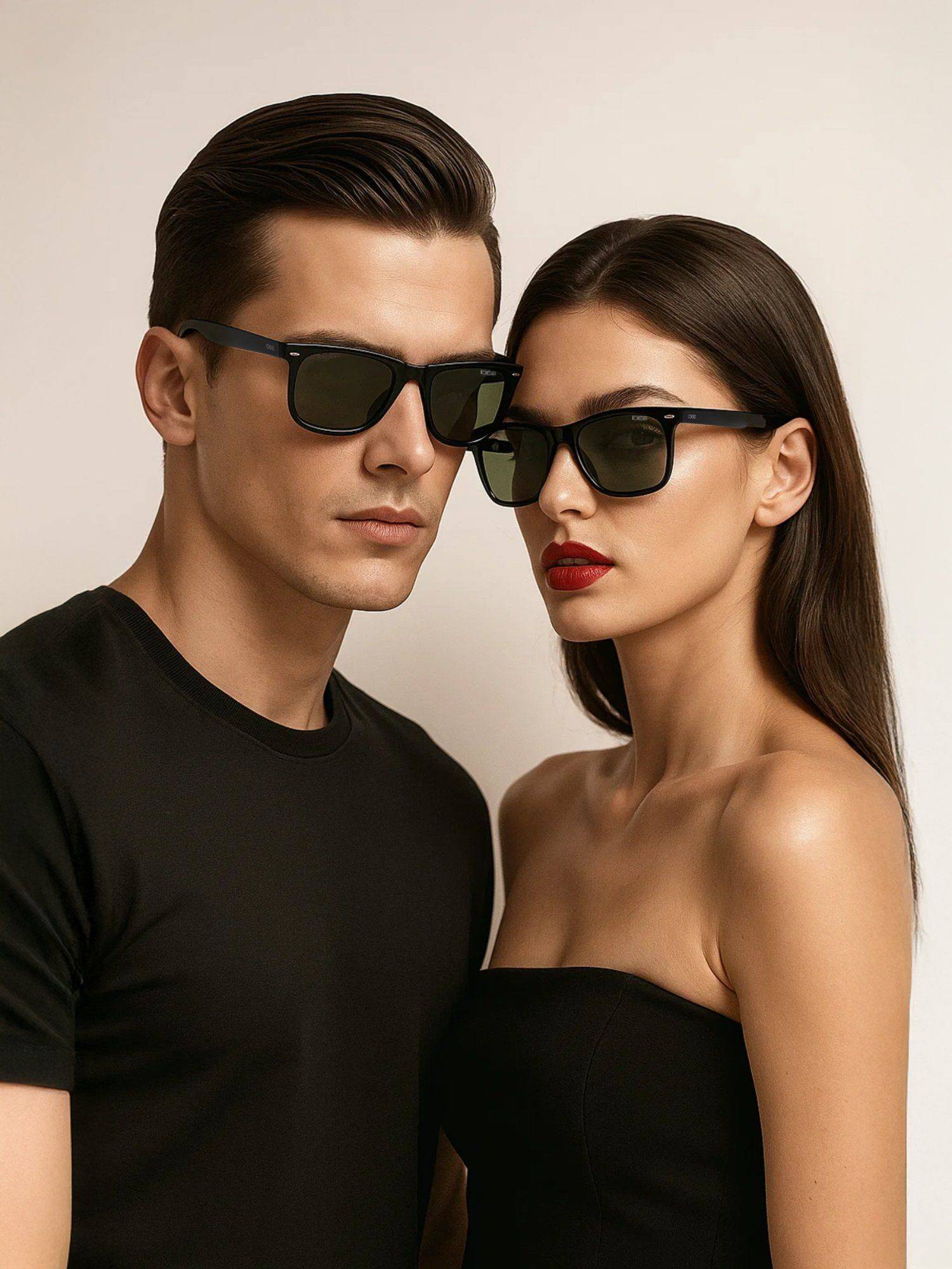 IDEE So204 C1 50 Green Lens Sunglasses for Unisex (50)