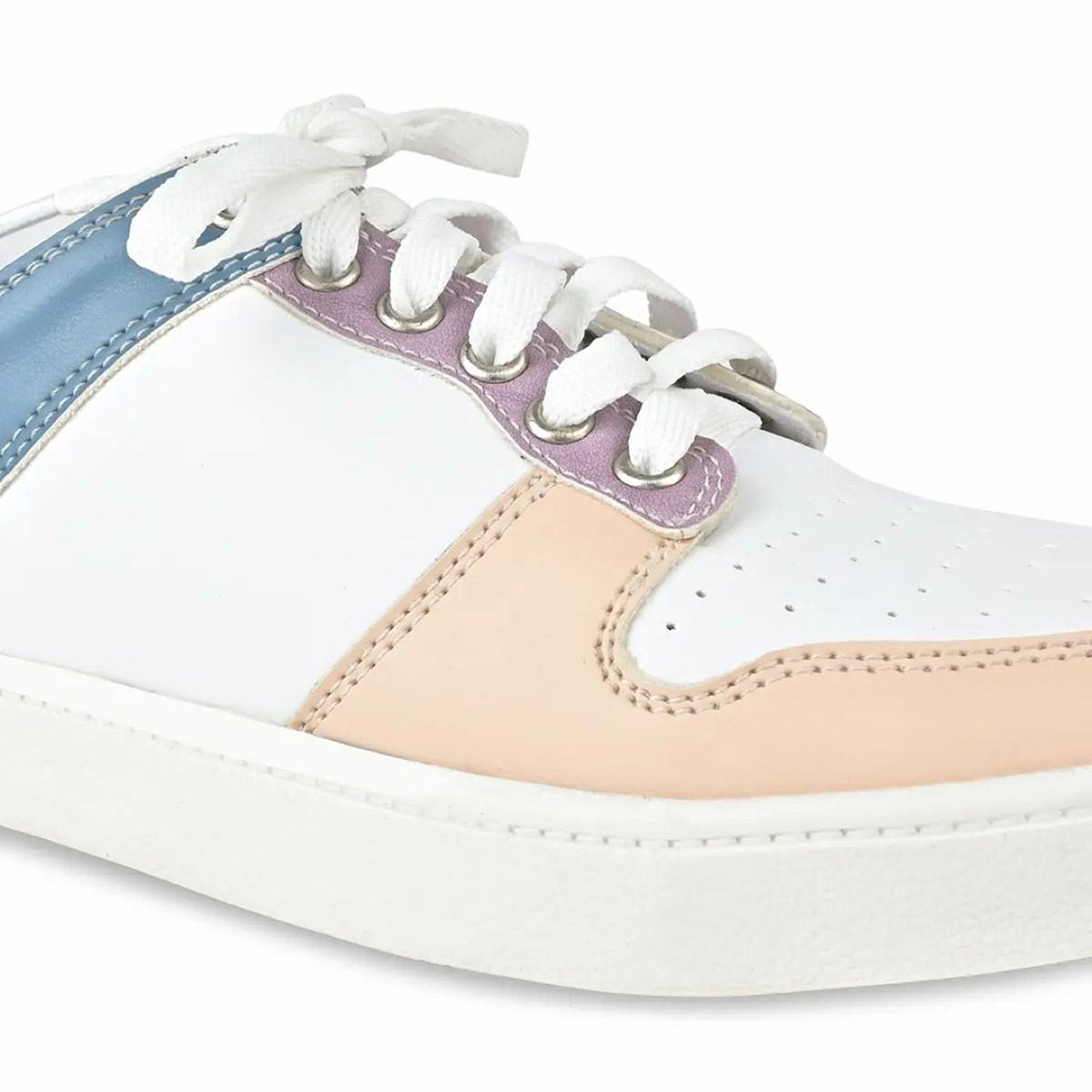 Buy Women Colourblock Lace-Up Sneakers with Perforations Online at Best  Prices in India - JioMart.