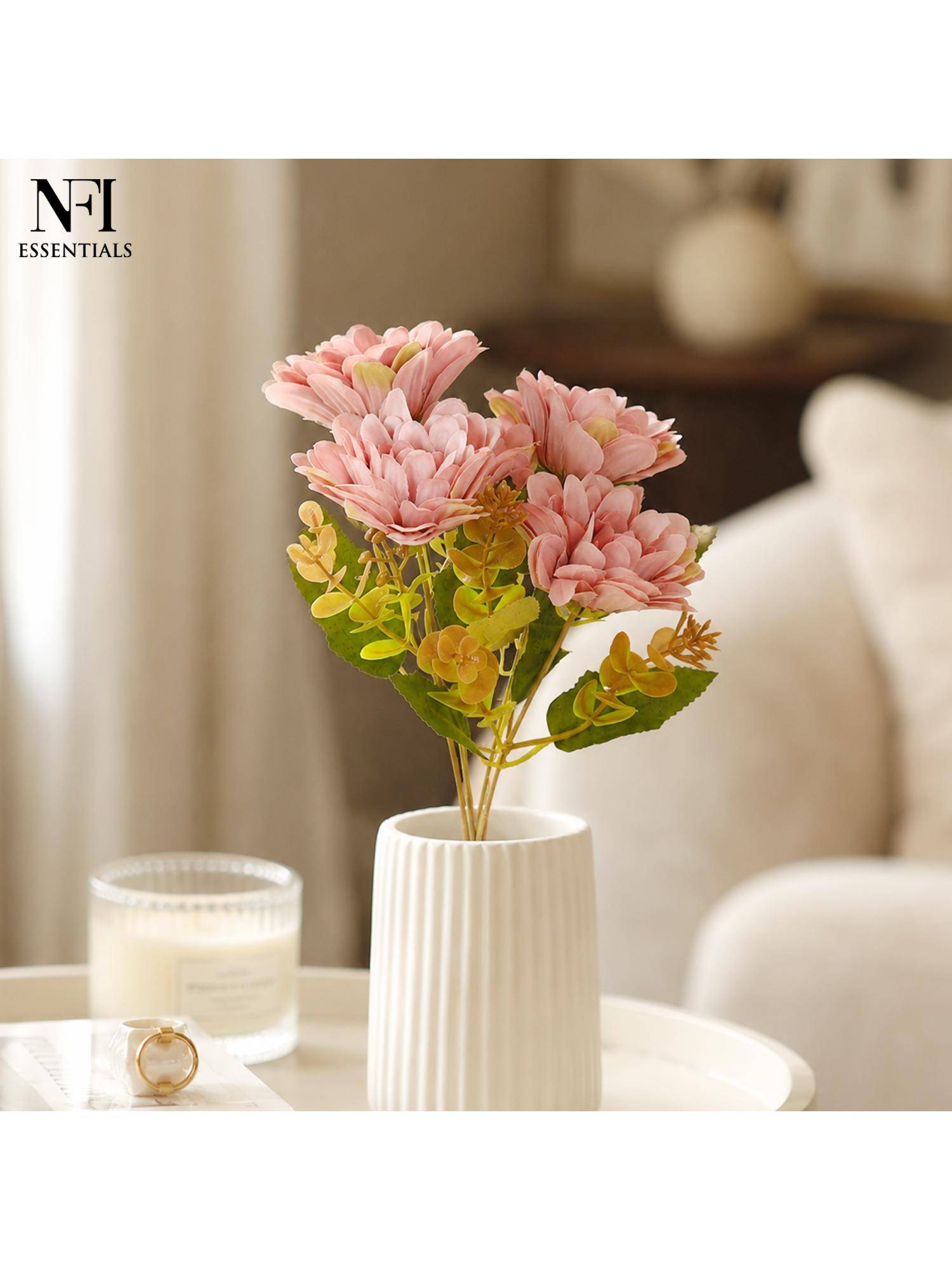 NFI Essentials Pink Artificial Daisy Flower Bunch for Home Decor